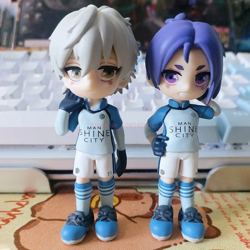 6 ピース/セットブルーロックアクションフィギュアいさぎ与一バキラめぐるアニメフィギュア Q バージョン置物 Pvc グッズモデル子供のおもちゃ