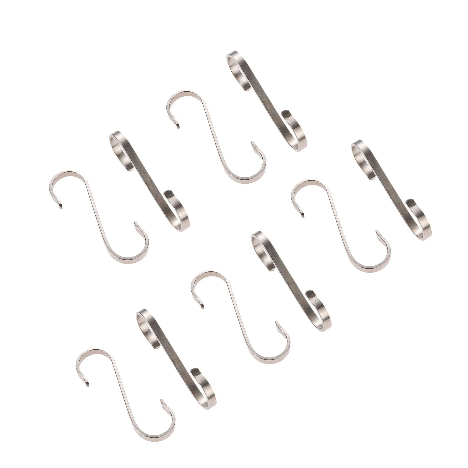 10Pcs Stainless Steel S Shaped Hanger Multipurpose Hanging Closets Hooks Rack Clothes Organizing Cup Holder Home Hardware
