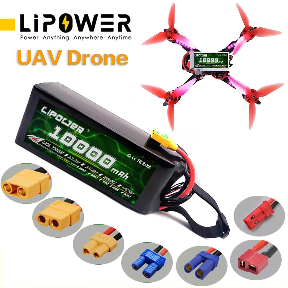 10000mAh Lipo Drone UAV lithium Battery Quadcopter Four Axis 7.4V 11.1V 14.8V 18.5V 22.2V For RC Car FPV Racing Truck Boat Part