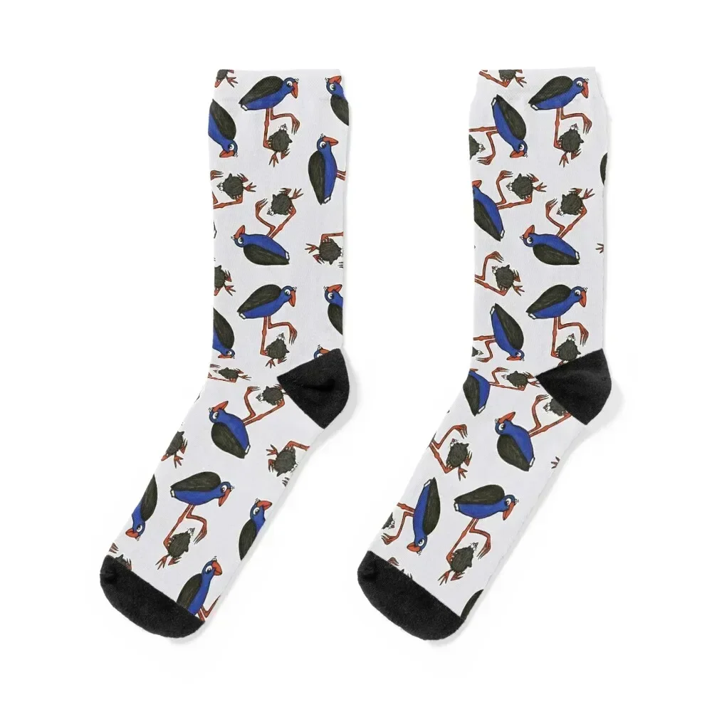 

Cute NZ Pukeko - clock ft. Te Reo Maori numbers Socks gift Wholesale Socks For Men Women's