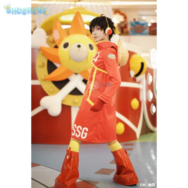 القرد D كوس لوفي Egghead تأثيري حلي أنيمي OP معطف جلد أحمر تنورة قبعة غطاء الحذاء حفلة الهالوين لطيف امرأة رجل موحدة #3