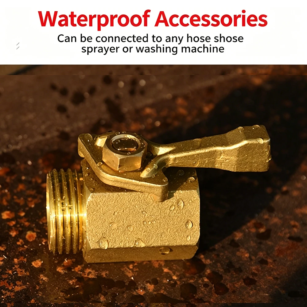

2PCS G3/4 Screw Brass Ball Valve Stainless Steel Intercept Ball Garden Irrigation Valve GardenTool High Pressure Washer Valve