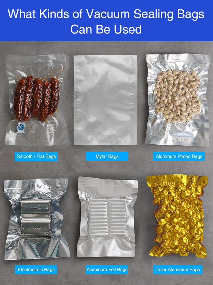 Máquina De Embalagem A Vácuo Para Alimentos, Selador De Sacos De Plástico, Máquina De Selagem, Sacos Mylar, Embalador De Cozinha, Modos Automáticos,