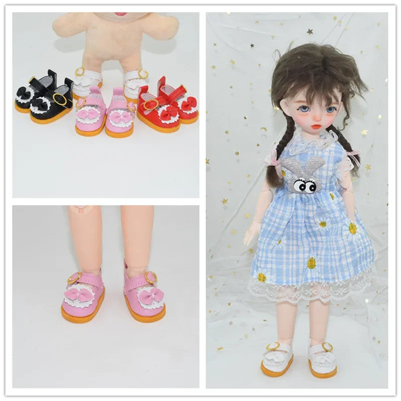 1 Pair Cute Cotton Doll Shoes Joint Doll Accessories Shoes Princess Shoes Mini 4CM Small Shoes Girl Doll Dressing Accessories