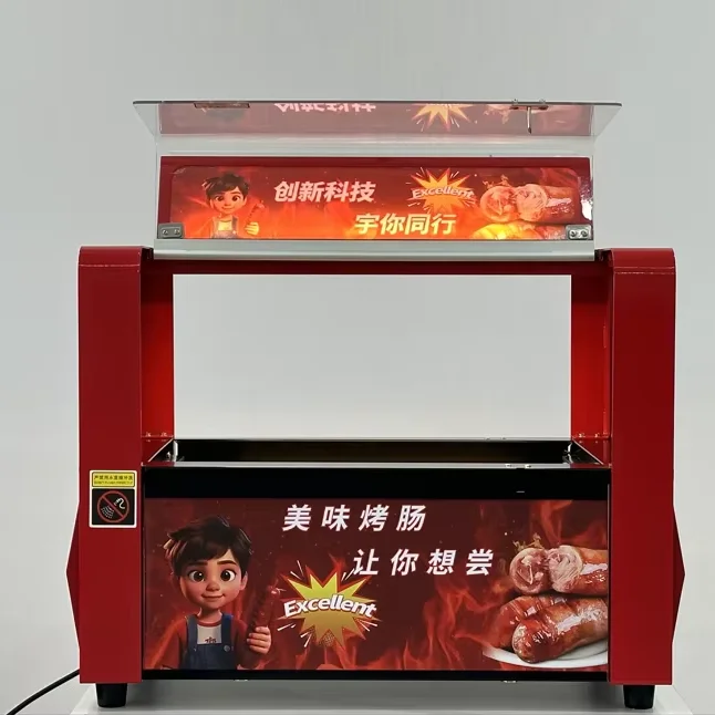 Custom Made 2025 Upgrade Version Hot Dog Roller Machine 6 Rods Butterfly Door Stainless Steel Food Warmer With Warranty