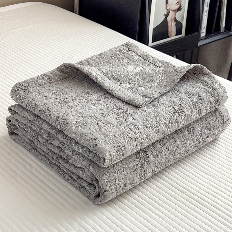 

Высококачественное хлопковое одеяло для полотенец, трехслойное марлевое легкое одеяло, 100% хлопковое одеяло для кровати, дивана, домашнего декора