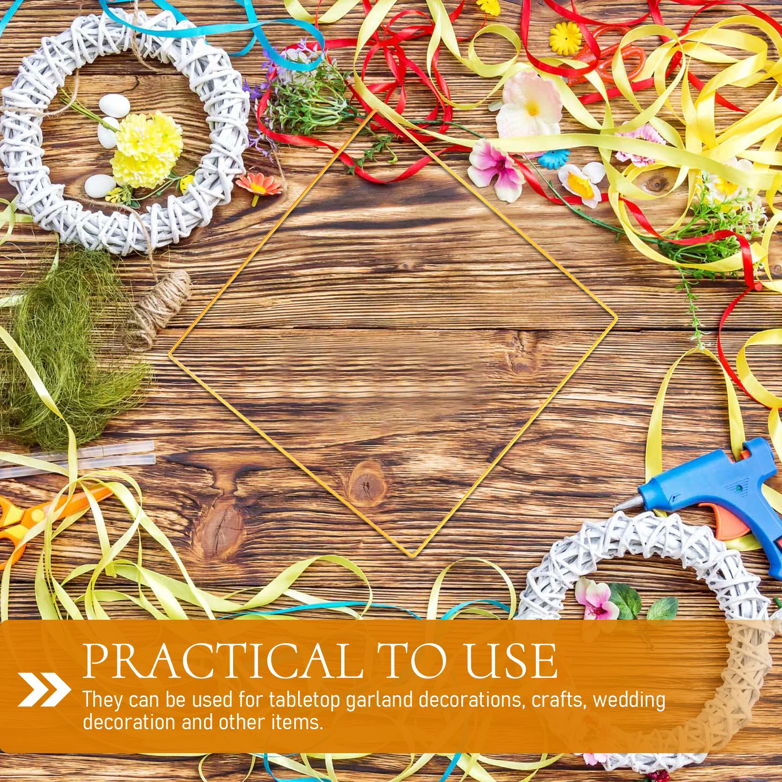 

1Set Floral Hoop Centerpiece with Stand Multi-Function Metal Hoop for DIY Wreath Making Elegant Tabletop Decor for Living Room