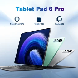 2024 oryginalny Pad 6 Pro wersja globalna Tablet Android 12 16GB 512GB 1TB Snapdragon 870 tablety PC 5G podwójna karta SIM WIFI 4K Tab 6