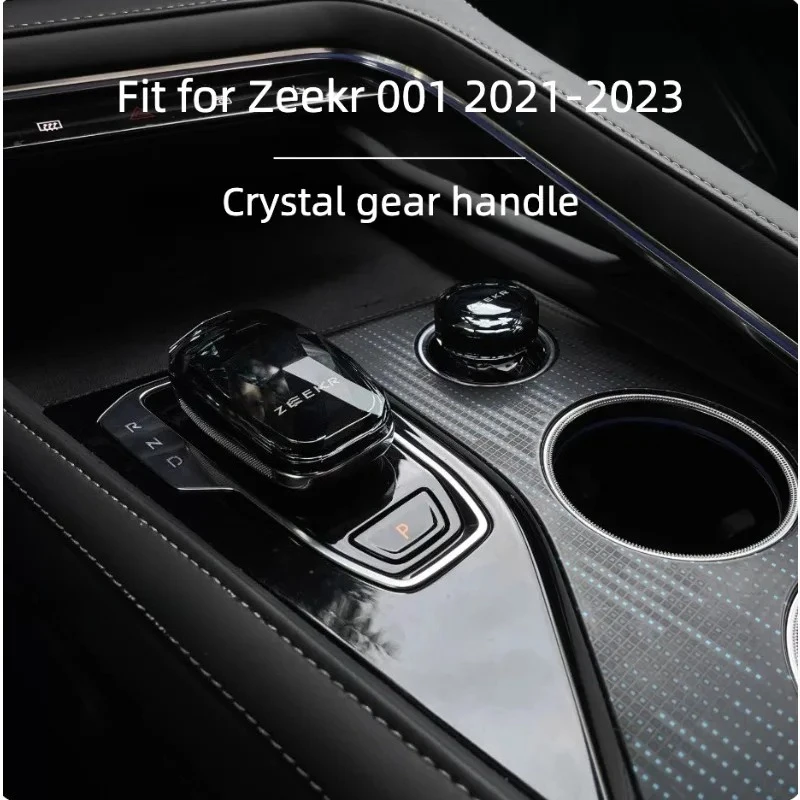 Luxury Crystal Central Gear Shift Knob Interior Blackening Accessories For Zeekr 001 2021-2023