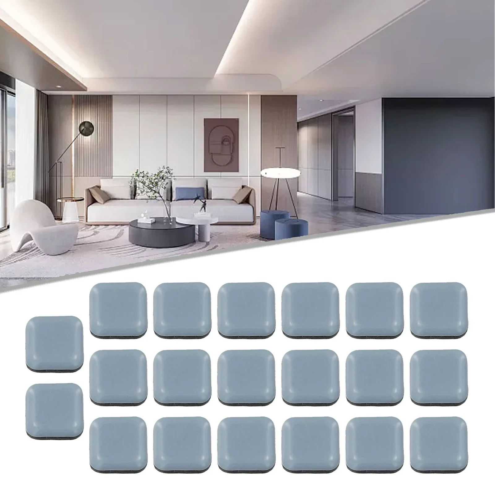 Household Furniture Sliders 20 Square Floor Mover Pads For Carpet Movers Furniture Sliders Heavy Duty Shifter Removal