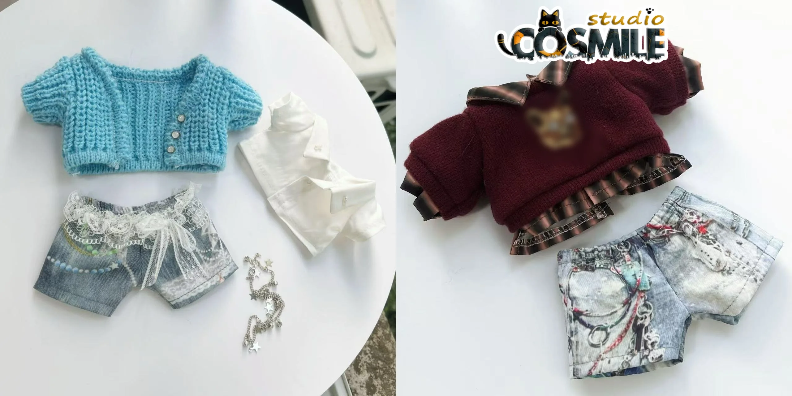 เสื้อกันหนาวฤดูหนาว The Untamed ตัวละครไย๋ ซั่วจาน แฟชั่นลำลอง ตุ๊กตาขนนุ่ม 20 ซม. อุปกรณ์เสริมตุ๊กตา เสื้อผ้าตุ๊กตา BJYX GG