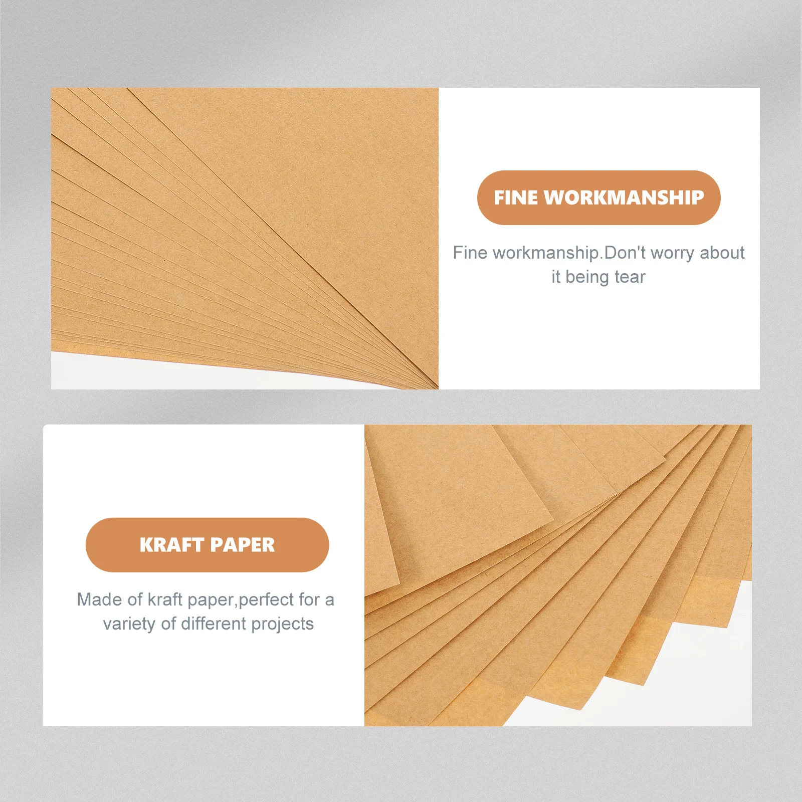 Kraft Sticker Adhesive For Printer Blank Sticky Kraft Paper Lightweight Diy Craft Label Paper For Shop Display Folder