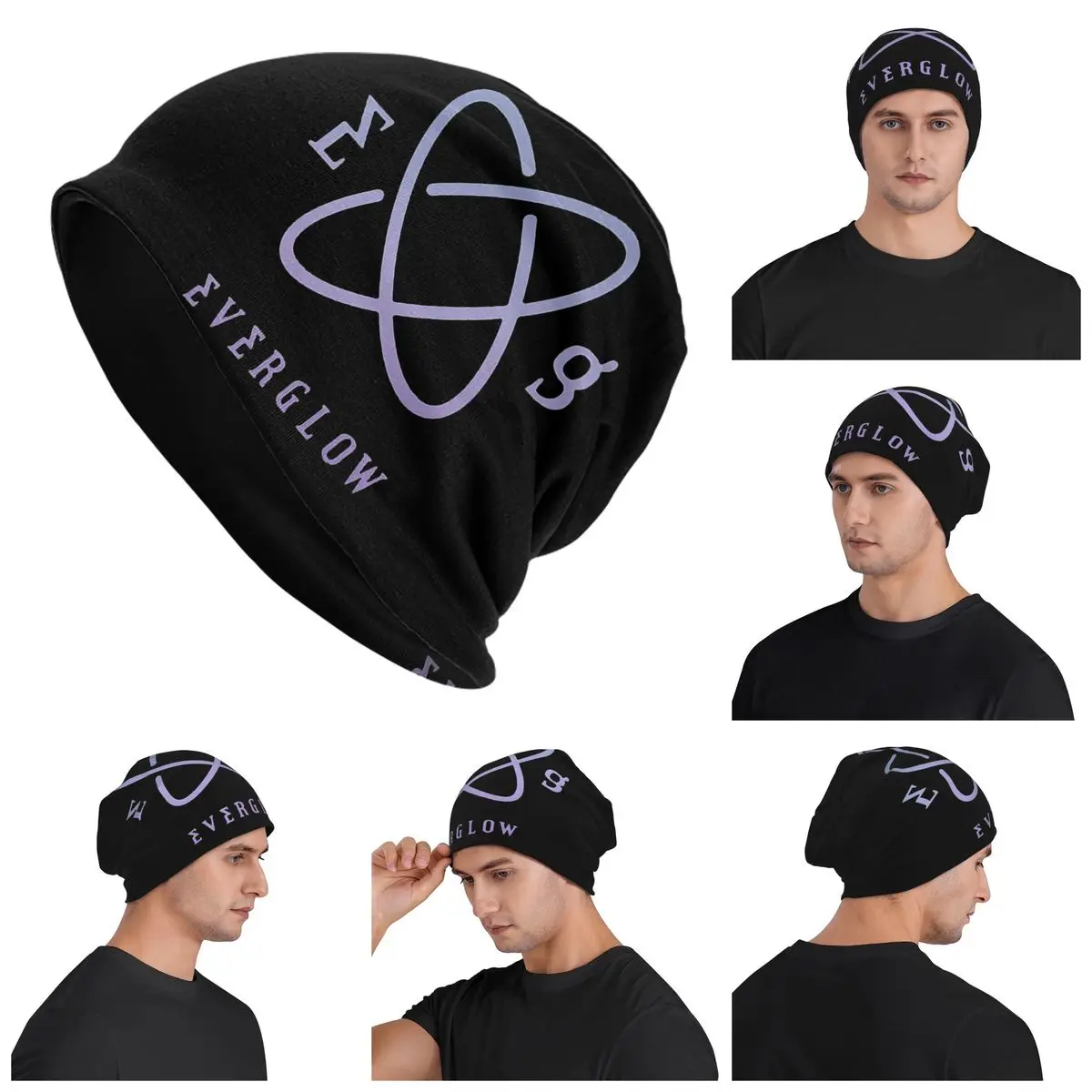 

Everglow Logo Warm Knitted Cap Hip Hop Bonnet Hat Autumn Winter Outdoor Beanies Hats for Men Women Adult