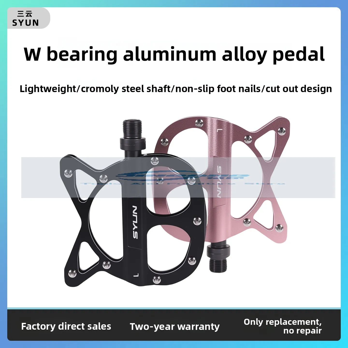 

Bicycle Pedals General Purpose Mountain Bike Pedals Sanperin Anti-Slip Nails Titanium Alloy Bearings Road Bike Pedals