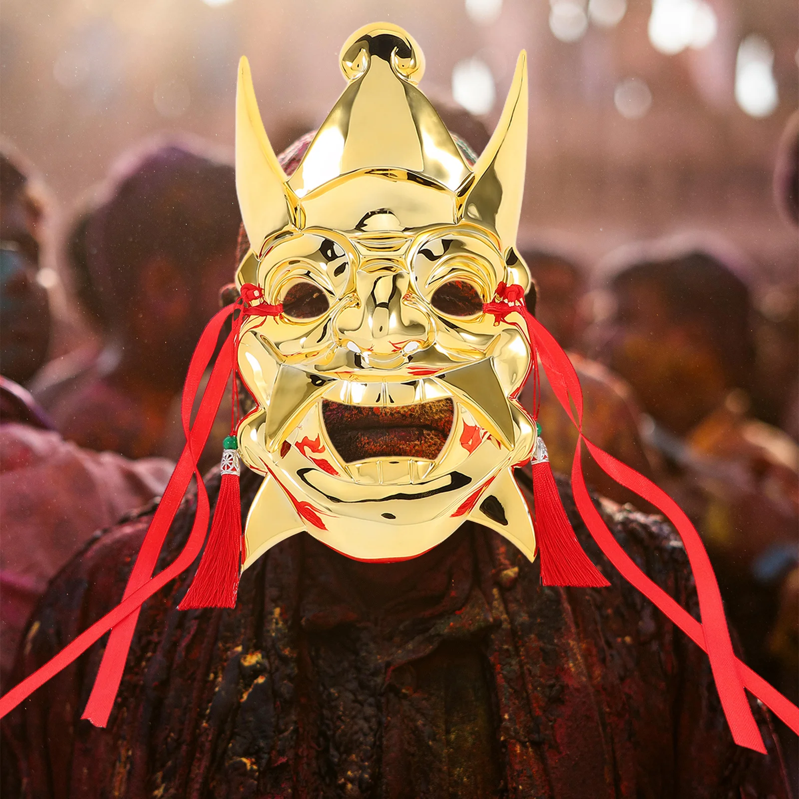 

Handpainted Opera Drama Mask for Temple Fairs Parties Masquerade Halloween Carnival Birthday Cosplay Theatrical Props