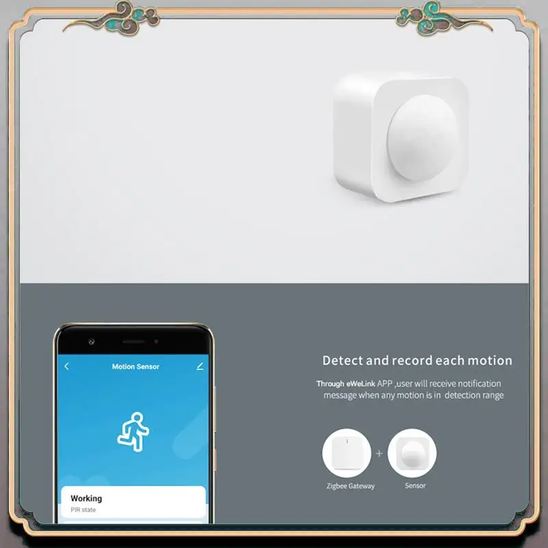 

Прочный датчик движения Zigbee 3,0 PIR, инфракрасный детектор человеческого тела, интеллектуальное управление через Ewelink Zigbee Bridge для Alexa Google Home