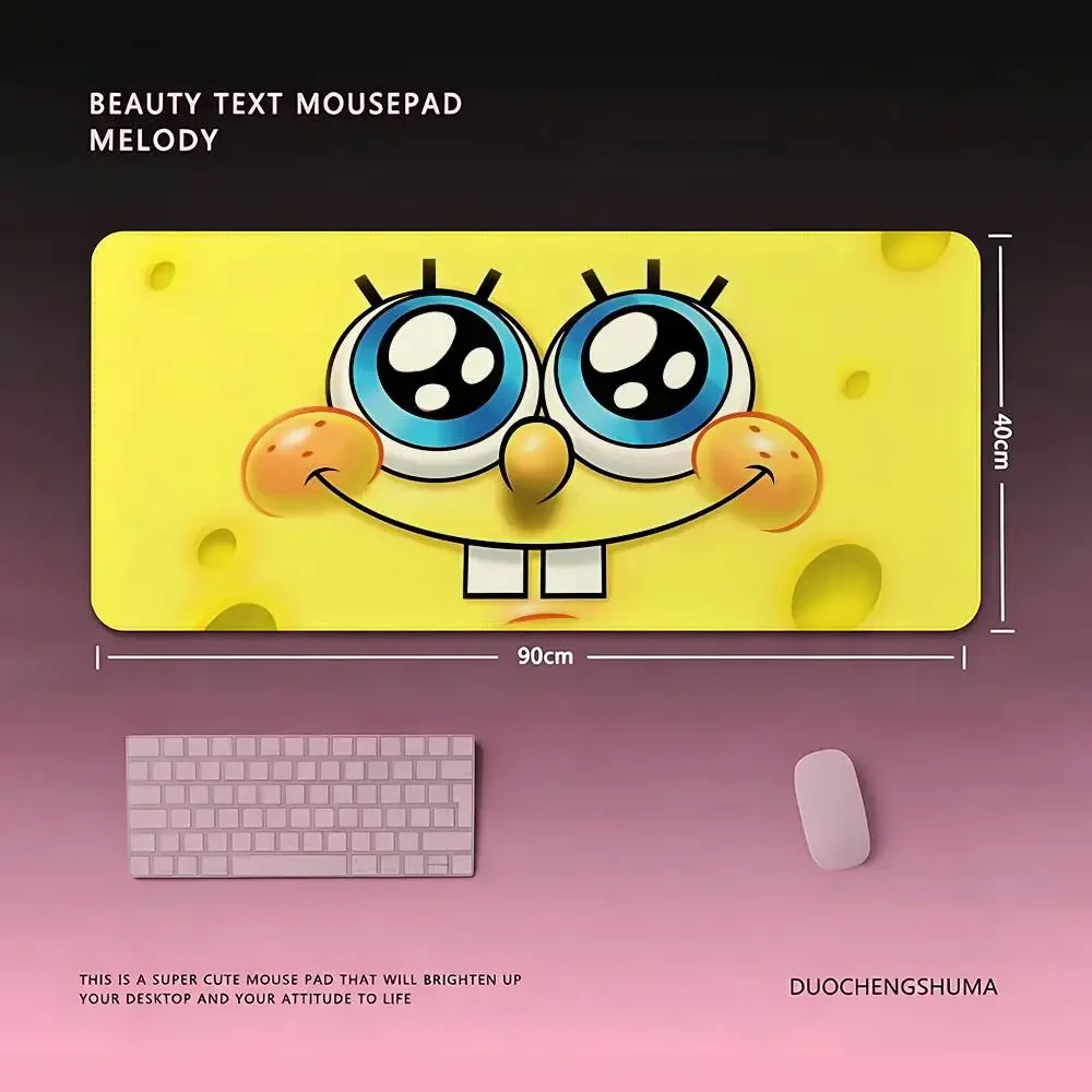 Anime S-spongebobS Classic Mouse Pad Computer Mat Deskpad Laptop Keyboard Mat Office Large Landscape Mousepad