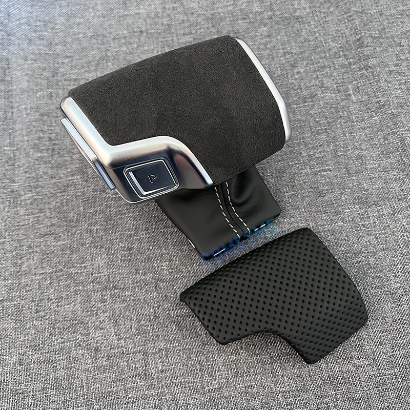 Suitable for Audi C8 B9 A6/A7/Q8 Shift Handball Cover, Featuring Leather/Suede/Perforated Style and Enhanced Interior Texture