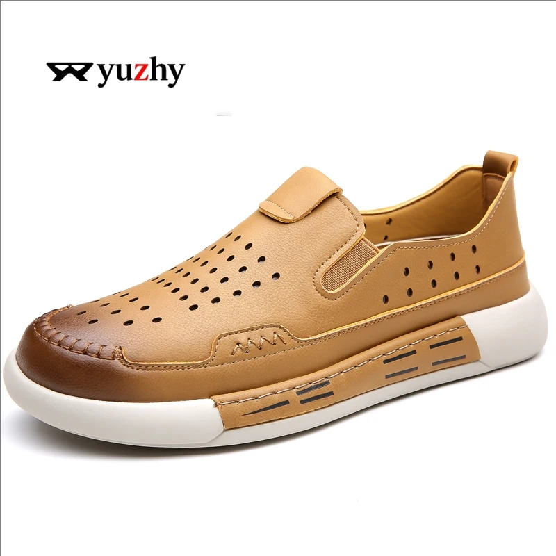 

Men's Fashion Casual Shoes Genuine Leather Upper Lace-Up Comfort Trainer for Walking, Outdoor, Business, and Leisure Activities
