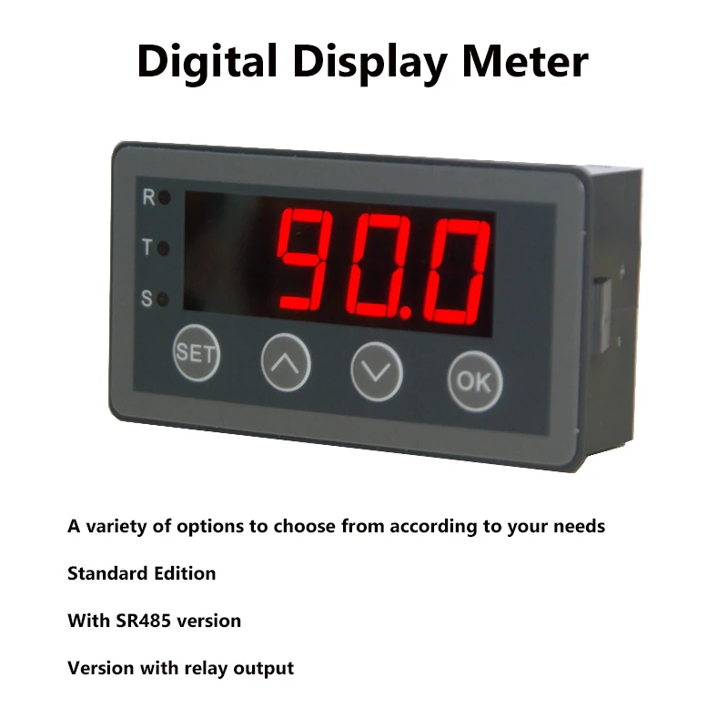 

Digital Display Meter 0-10V 0-20mA 2-10V 4-20mA Analog Signal Input 0-10V Indicator Process Panel Meter Relay Out RS485 Port