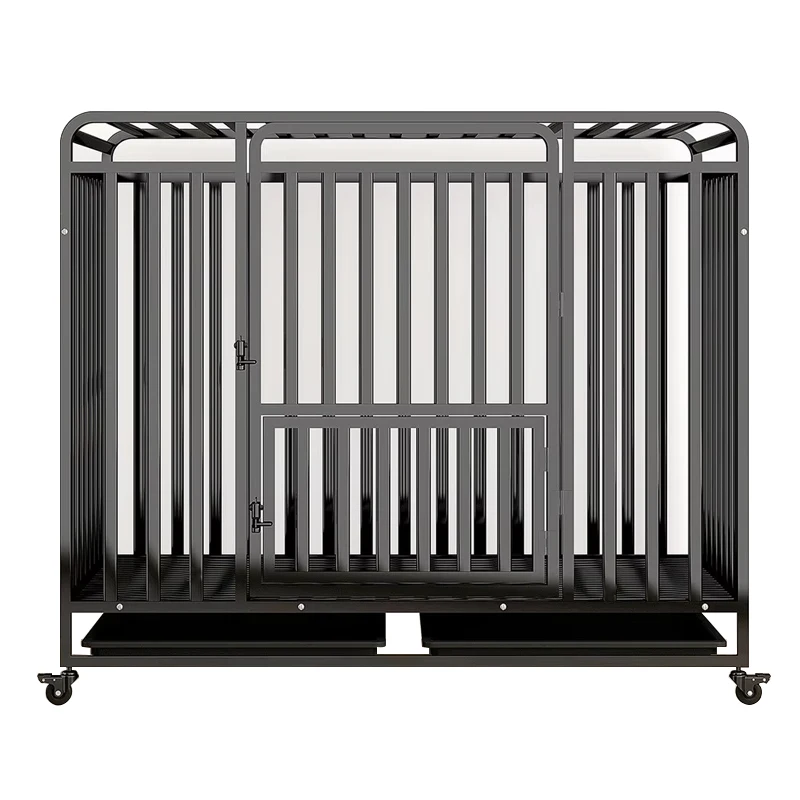 

Two Doors Square Crate Tube Large Metal Kennels Dog Cages House