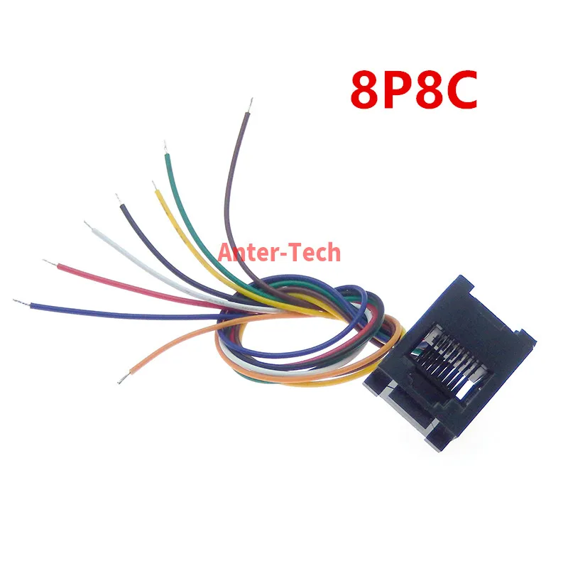 Conector hembra de teléfono con cable 4P4C 6P4C 6P6C 8P8C, conector jack hembra 616E 623K 616M 641D, RJ11 RJ12 RJ45, 10 unidades