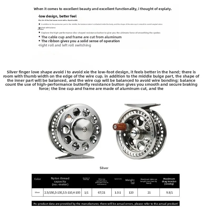 Esplaty 67 Zhongtong Wheel, Left and Right Hand with Discharge, Raft Fishing Wheel