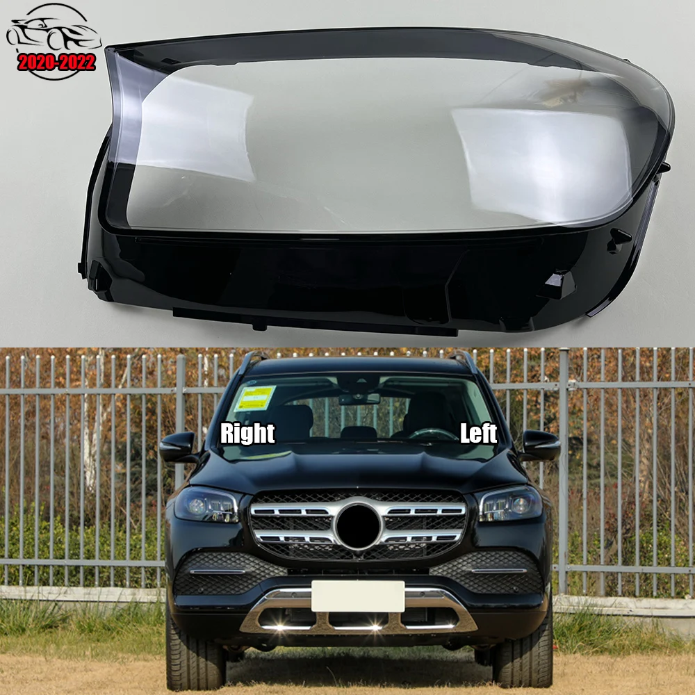 

For Mercedes-Benz GLS X167 GLS400 GLS450 2020-2022 Headlight Shell Transparent Lampshade Cover Headlamp Plexiglass