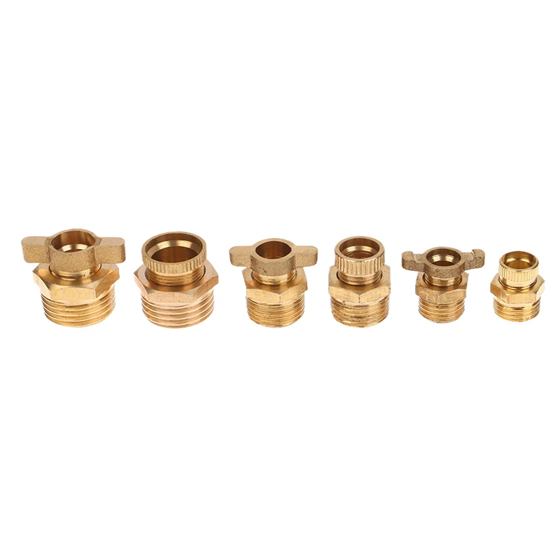 1PC 1/4 3/8 1/2 Brass Drain Valve Air Compressor Drain Valve For Air Compressor Tank Replacement Part