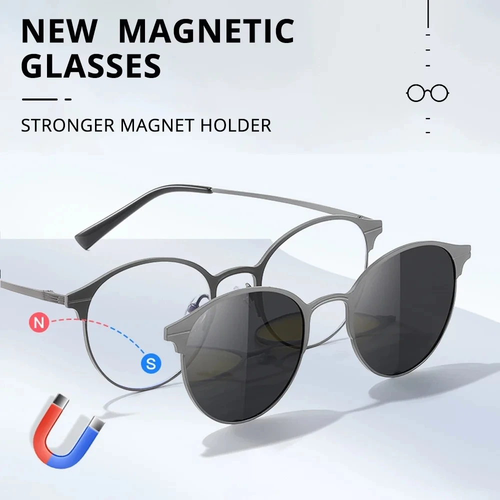 Cohk 3 in 1 neuen Trend Magnet Brille Rahmen mit Clip auf polarisierten Sonnenbrillen für Frauen optische Computer verschreibung pflicht ige Brillen