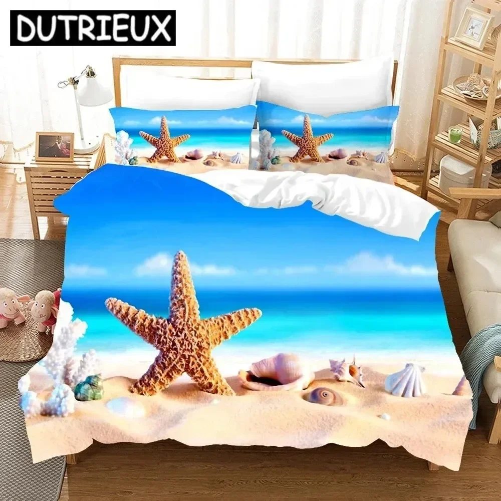 

Luxury New 3D Print Summer Scenery Bedding Set Single Twin Double Queen King Cal King Size Bed Linen Set