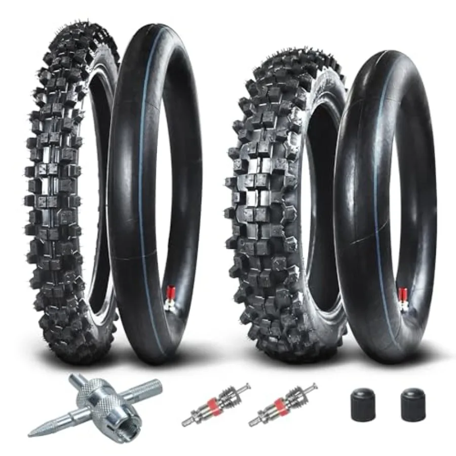

Rear 80/100-12 3.00-12 Front 60/100-14 2.50-14 Tire and Inner Tube for 110cc 125cc CRF70 CRF110 KLX110 TTR90 PW80 RM60 RM65 Tao