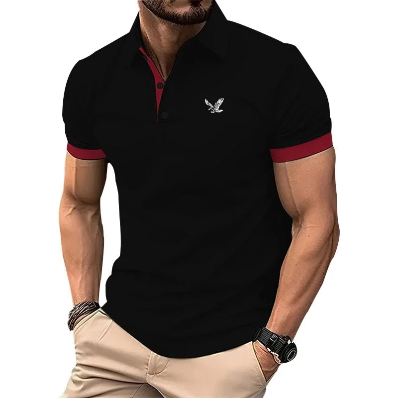 Men Clothes New Summer Slim Fit Short Sleeve Sport Polo Shirt Men Fashion Golf Polo Shirt 100% Polyester Quick Drying Polo Shirt