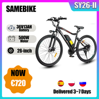 SAMEBIKE SY26-II Electric Bicycle 500W Motor 36V13AH Battery Aluminum Alloy Electric Bike  Adult 26-Inch Tire Mountain E-Bike