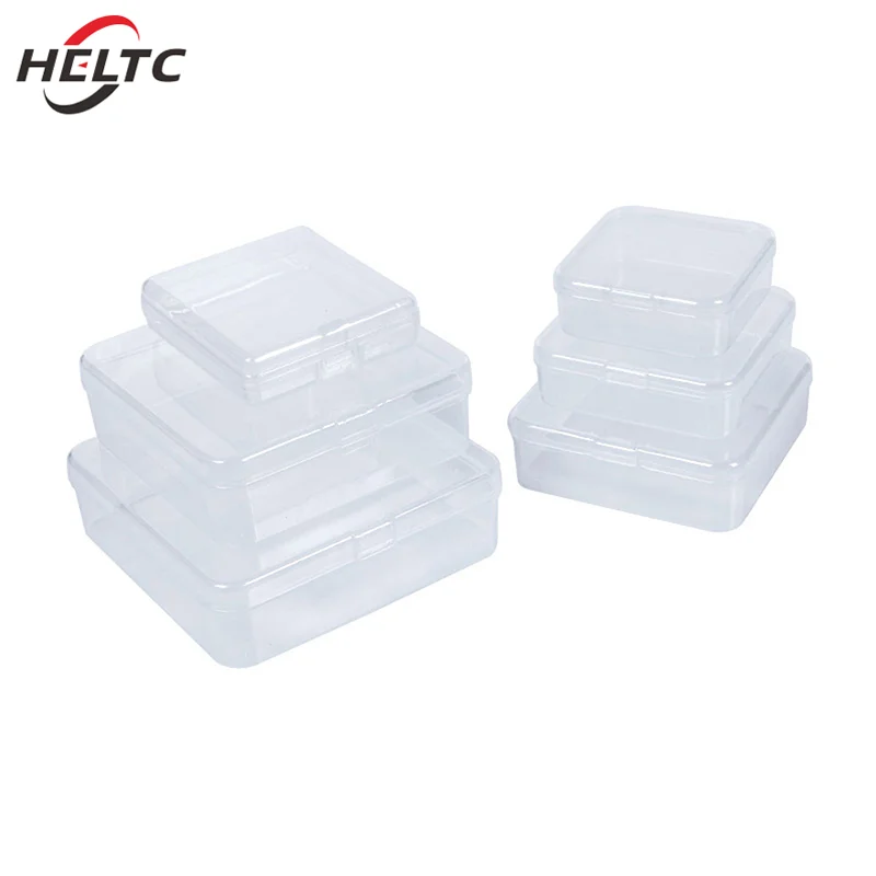 New Transparent Plastic Storage Box Photocards Small Card Storage Box Desk Organizer Box Classification Box Stationery