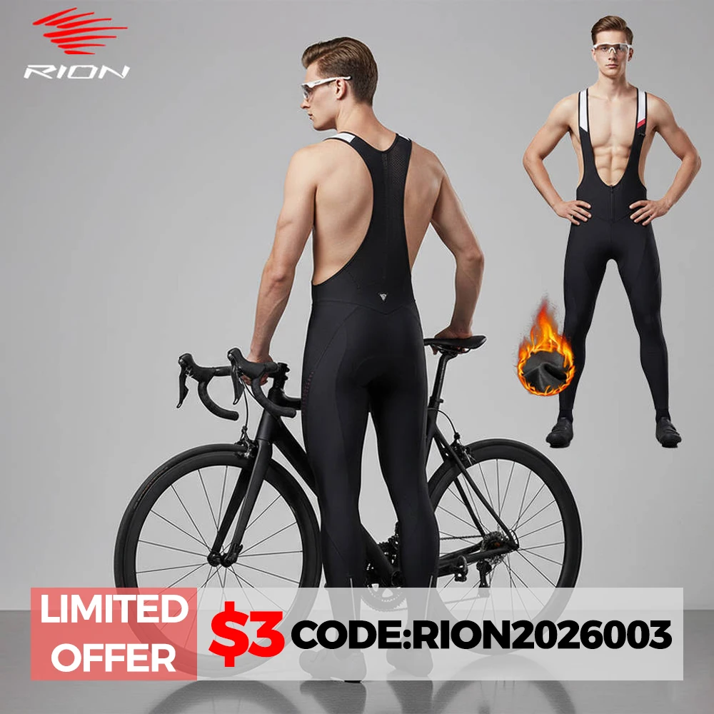 

RION мужские велосипедные брюки-комбинезоны зимние дорожные велосипедные длинные брюки мягкие колготки MTB велосипедная одежда термофлисовая теплая ветрозащитная одежда для езды на велосипеде