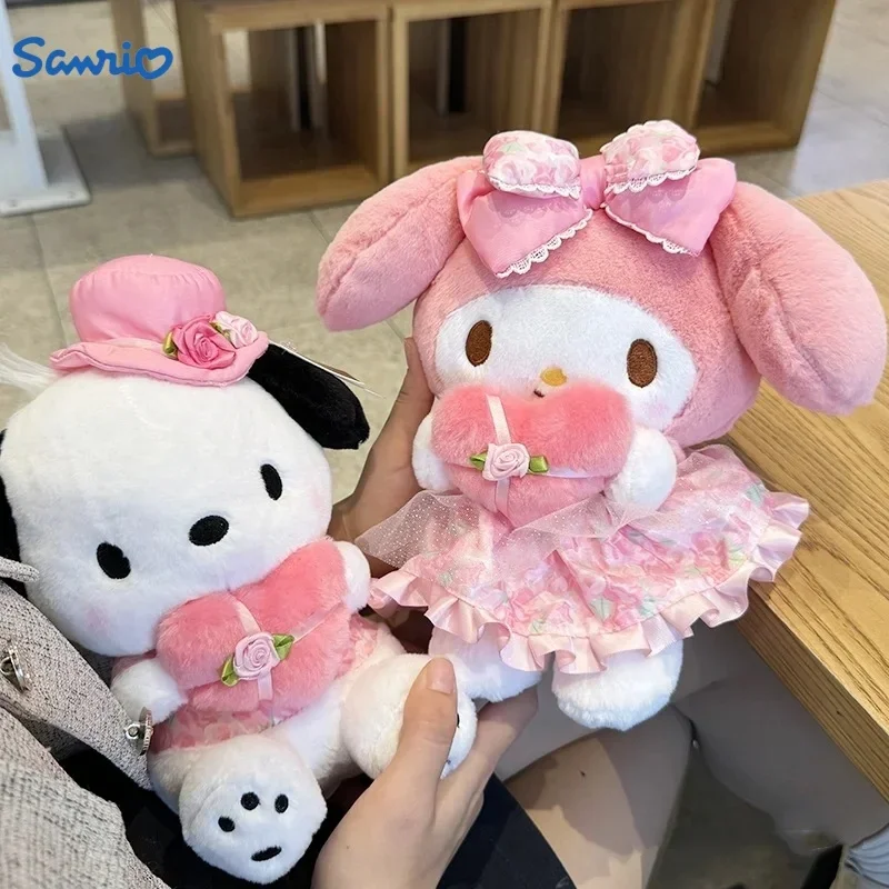 

Sanrio Romantic Flower Sea Kuromi Melody Pochacco Hellokitty Cinnamoroll Plush Toy Girl Plush Keychain Pendant Cartoon Stuffed