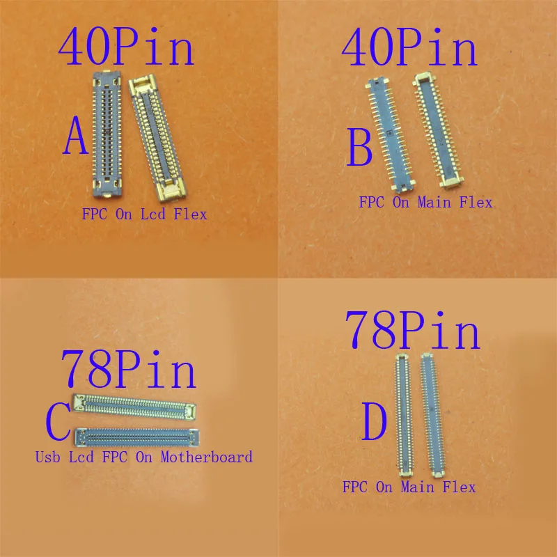 

2-100 шт. разъем FPC для ЖК-дисплея, USB-разъем для зарядки для Samsung Galaxy A32 A725 A22 4G A225 A325 A52 A525 A82 A72 40 78 Pin