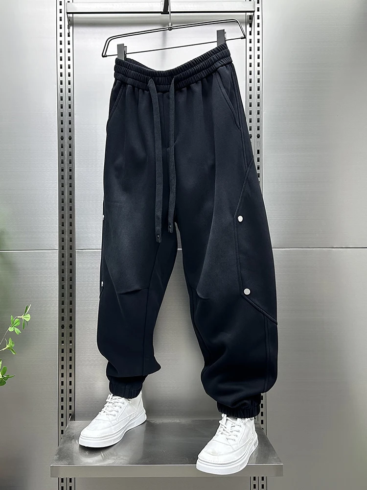 Autumn Winter New American Fashion Trend High Street Wide-Leg Pants Loose Casual Youth Popular Stylish Long Pants for Men