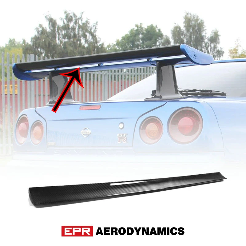 

Car Accessories For Nissan Skyline R34 GTR OEM Carbon Fiber Spoiler Rear Small Blade Tuning Wing Kit (For geunine OEM spoiler)