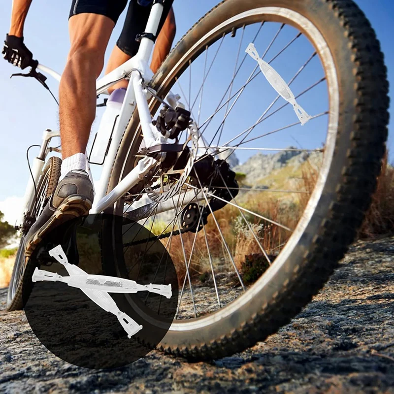 عاكسات ABJX الجديدة للدراجة: 4 قطع عاكسات عجلة الدراجة عاكسة للدراجة عاكسة تحذير آمنة للدراجة