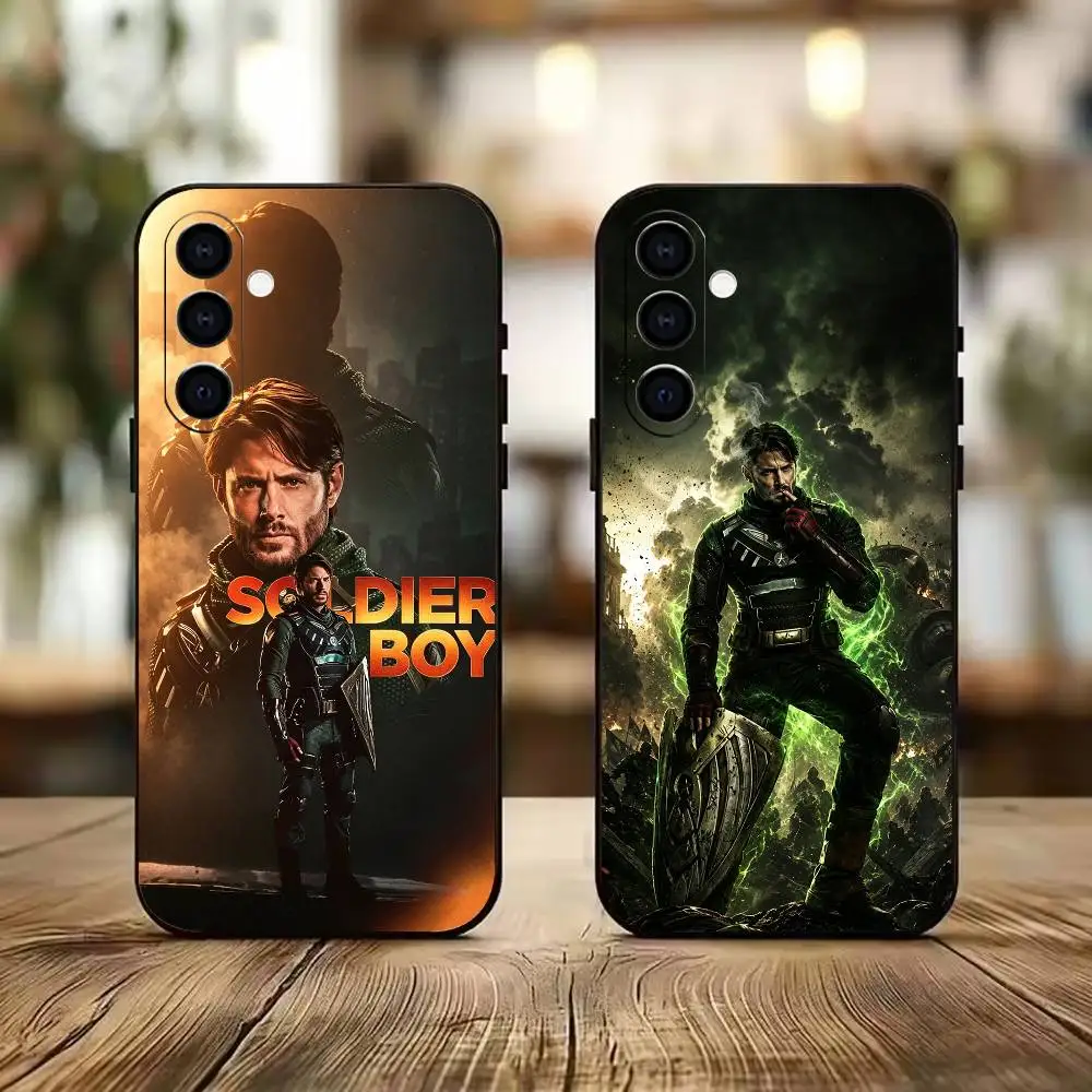 The Boys Soldier B-Boy Phone Black Soft Silicone Phone Case for Samsung A73 20,21,22,31,32,52,53,72