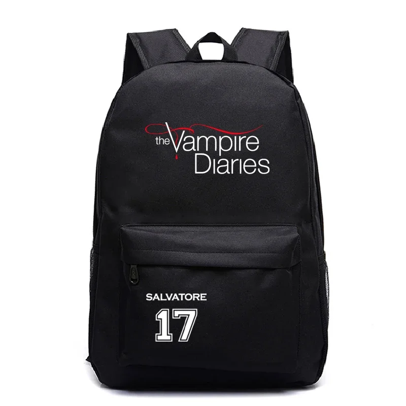 2025 The Vampire Diaries Backpack Lightweight Simple Boys Girls School Bags Students Hiking Rucksack Men Women Casual Knapsack