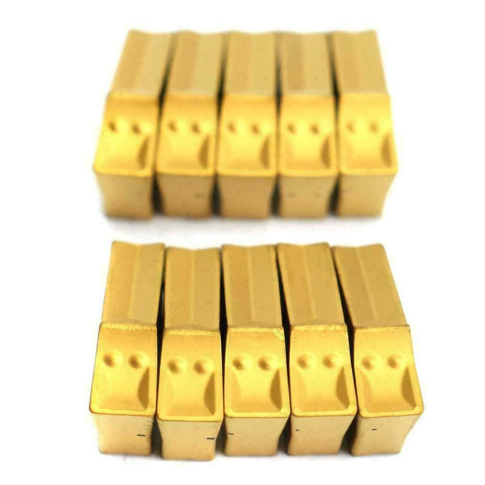 

10pcs Carbide Insert Gold ZQMX3N11-1E (SP300) 3mm Width Large Trimming For Cast Iron Wear Resistance Anti-deformation CNC Tool