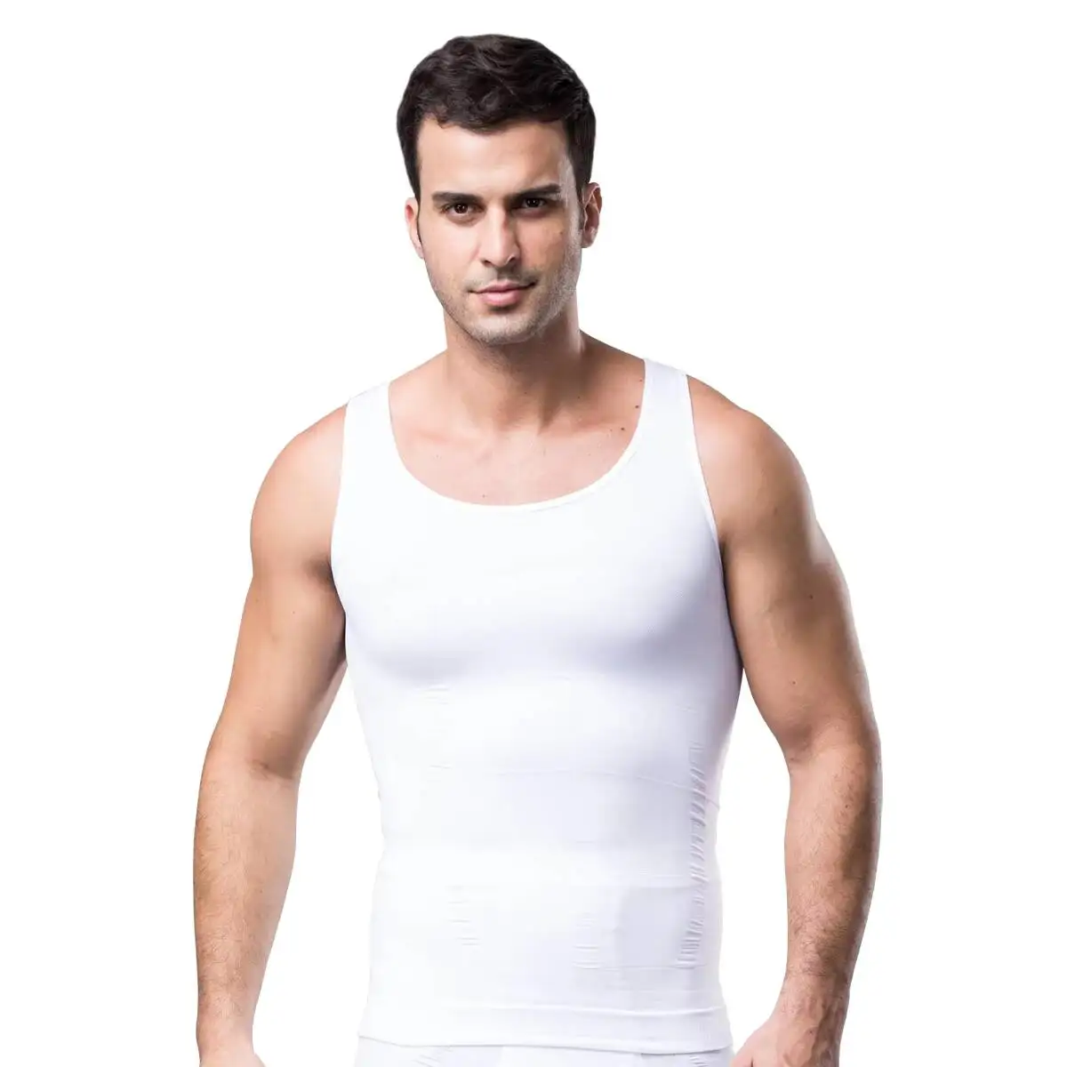 Compression Vest Men Seamless Slimming Undershirt Abdominal Control Body Shaper