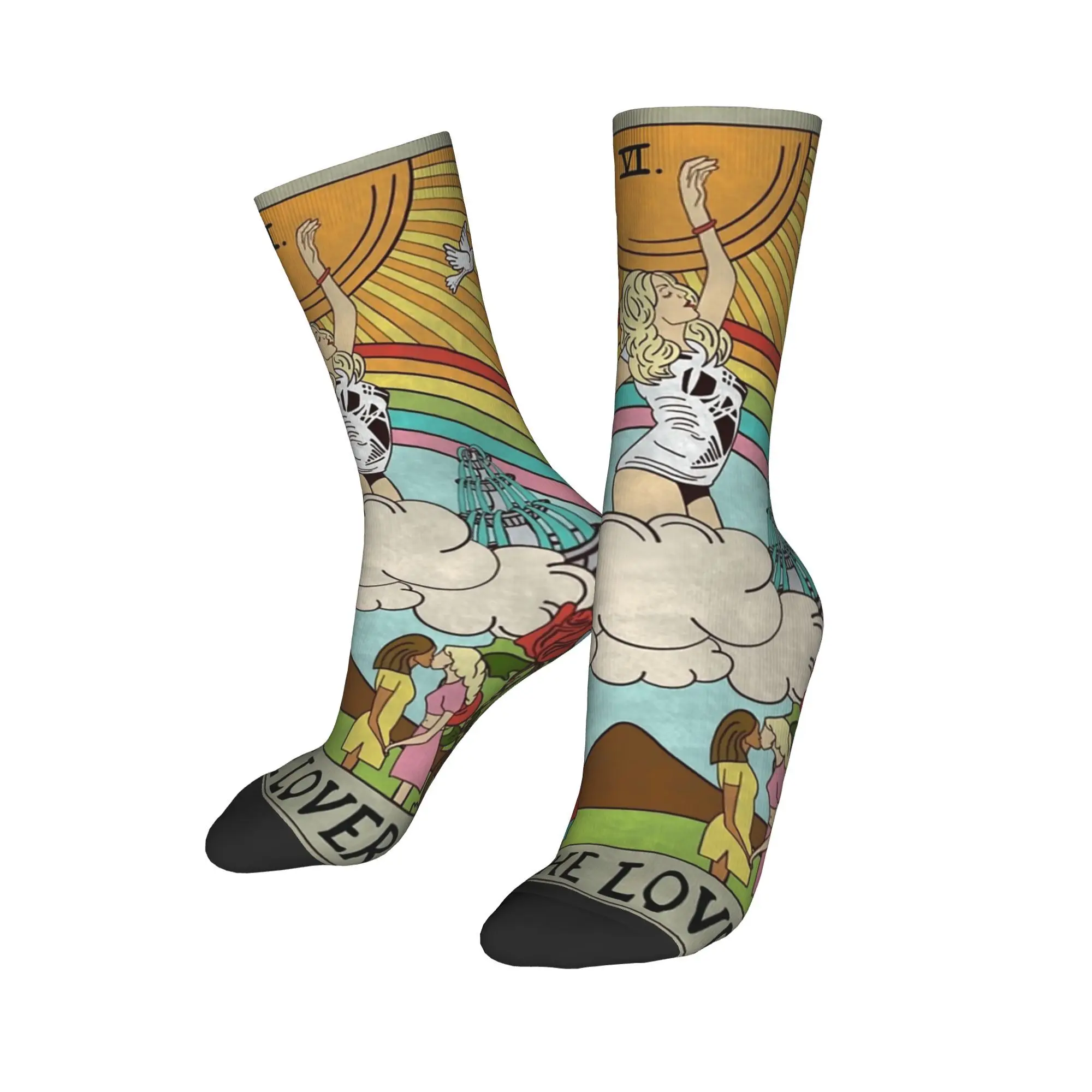 النساء الرجال الجوارب كلي مينوغ عشاق بطاقة التارو جوارب غير زلق جودة الجوارب الخريف تصميم الأزياء تسلق الجوارب