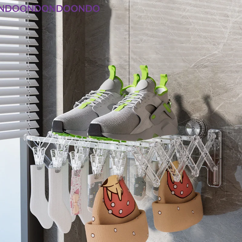 

Многофункциональная сушилка для носков на 20 пар, без сверления, на присосках, невидимая и складная, экономит место