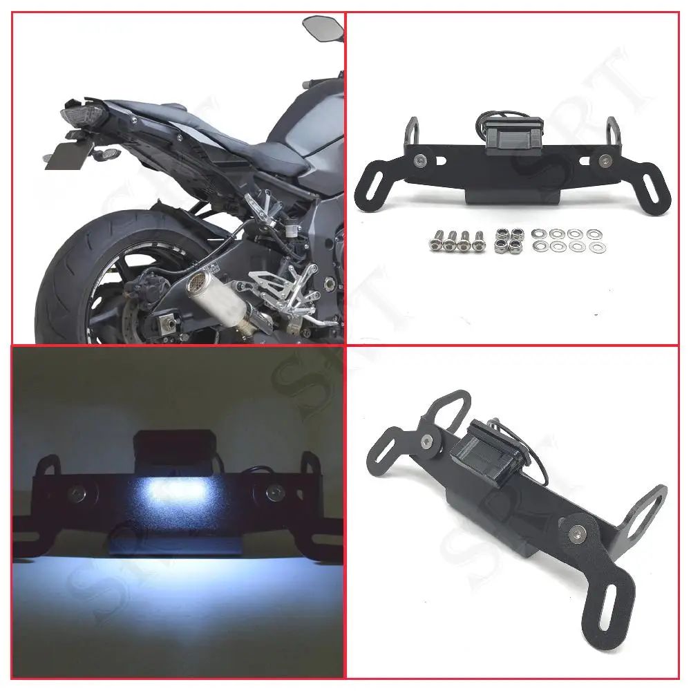 

For Yamaha MT-10 Motorcycle Accessories License Plate Holder Tail Fender Eliminator Registration Plate Bracket FZ-10 2016-2021