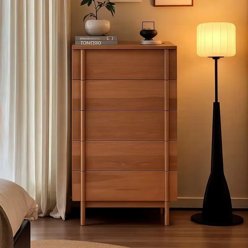 log style bedroom bedside table, designer large storage drawer, bedside table and bedside table