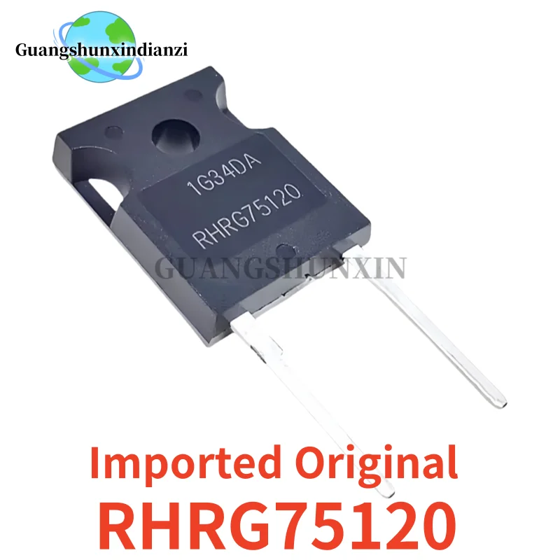 10PCS 100% New RHRG75120 TO-247 Imported Original Diode Fast Recovery Tube Rectifier 75A 1200V